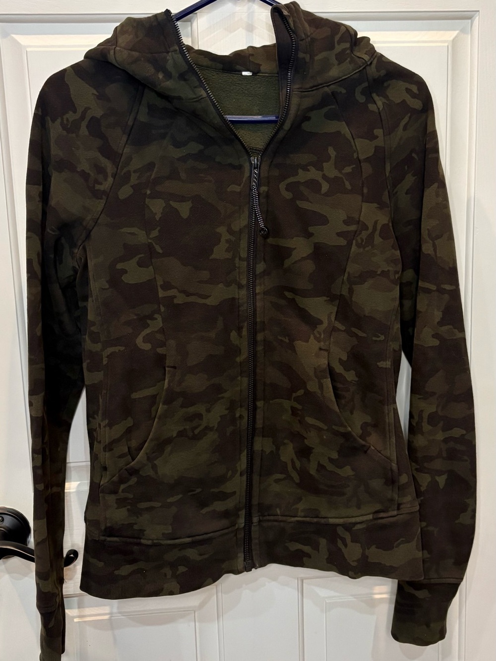 Lululemon Scuba Hoodie Incognito Camo Full Zip Pockets Jacket Women Size 8